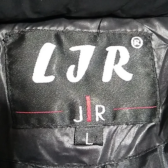 RARE! LJR JR Puffer Coat Zip/Snap Button Closure Sz.L - Picture 11 of 15
